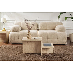 Avis Hanah Home Table basse en bois - 80 x 40 x 40 cm - Travertin