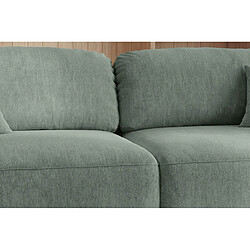 Casanova Canapé droit convertible tissu velours 3 places Vert pas cher