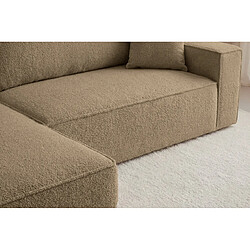 Acheter Casanova Canapé d'angle convertible tissu bouclette Café