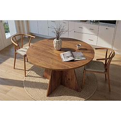Avis Hanah Home Table à manger en bois [ ]Virella[ ] - 120 x 120 x 75 cm - Pin atlantique