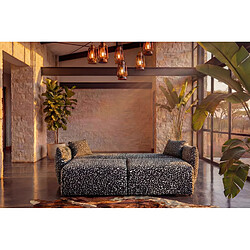 Casanova Canapé droit convertible tissu imprimé animalier 3 places Blanc pas cher