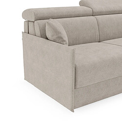 Acheter Divani.store Miryam Canapé convertible d'angle en tissu imperméable 252 cm Gauche crème