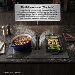 Avis Table induction aspirante encastrable 4 foyers Linarie LIN90DAI1F2ZMARBLE dont 2 flex zone