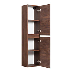 3XELIVING Colonne de salle de bain suspendue, couleur : Chêne noyer, 136 x 27 x 35 cm pas cher