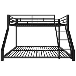 Acheter Lit Superposé Enfant Modenvie 90x200/140x200 cm avec escalier - Noir