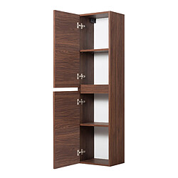 Acheter 3XELIVING Colonne de salle de bain suspendue, couleur : Chêne noyer, 136 x 27 x 35 cm