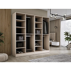 Acheter 3XELIVING Armoire : Beige Sable / Verre Antisol, 200 x 200 x 51 cm
