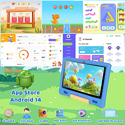 Avis byxsb Tablette Android 15 pour enfants, 10 pouces, 20GB RAM + 128GB ROM,Bleu