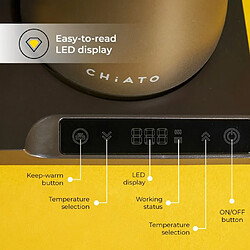 Chiato Flowplay Gooseneck 0,6 L Noir pas cher