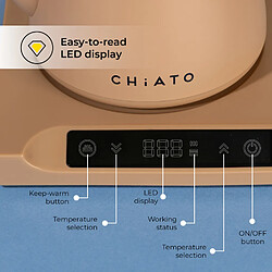 Bouilloire électrique CHiATO flowPLAY Classic – 0.6 L, sable pas cher