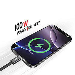 Acheter Forcell Câble de Charge USB-C Plat en Nylon Tressé Power Delivery F-Energy 100W 1.2m Noir