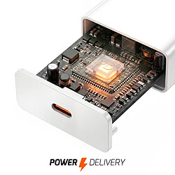 LinQ Chargeur Secteur Extra Plat avec Port USB-C Power Delivery 30W Blanc pas cher