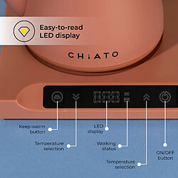 Bouilloire électrique CHiATO flowPLAY Classic - édition limitée, terracotta pas cher