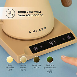 Avis Bouilloire électrique CHiATO flowPLAY Gooseneck – 0.6 L, sable
