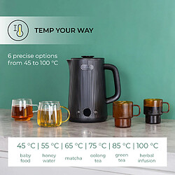 Avis Bouilloire électrique CHiATO heatPLAY Groove – 1.7 L, noire