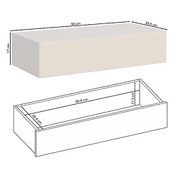 SELSEY - Console Olio – 90 cm – Blanc pas cher