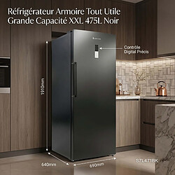 Acheter 7 SEVENSTARS Sevenstars Réfrigérateur 1 porte S7L471BK Tout utile 475 litres froid ventilé noir