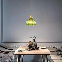STOEX Suspension En Verre Vert Lustre Moderne Vintage Plafonnier Rétro D'Intérieur pas cher