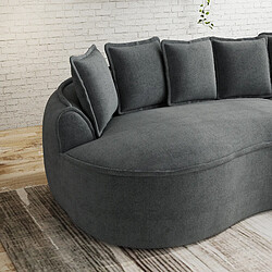 Acheter MIVRAY Canapé Compressé d'angle modulable 3 places, 252x164x67cm, sans montage, en chenille, gris