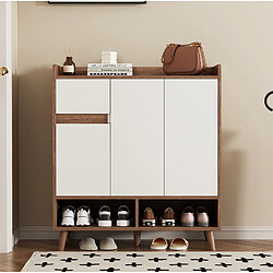 Avis STILVORA Commode 90/35/99cm blanc naturel panneaux particules, rangements modulables
