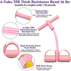 Acheter INF Bande de Résistance à Pédale 6 Tubes - Entraînement Abdominal et du Tronc, Yoga et Fitness