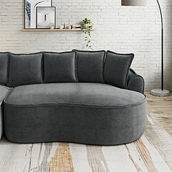Acheter MIVRAY Canapé Compressé modulable 2 places, 184x164x67cm, sans montage, en chenille, gris