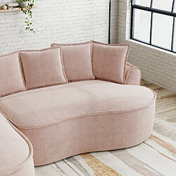 Acheter MIVRAY Canapé Compressé modulable 3 places, 252x164x67cm, sans montage, en chenille, rose