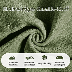 Avis MIVRAY Canapé 3 places modulable 260x86x90cm dossier ergonomique, en chenille, vert