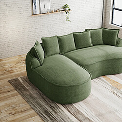 Acheter MIVRAY Canapé Compressé modulable 320x114x67cm, 4 places, sans montage, en chenille, vert