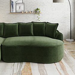 Acheter MIVRAY Canapé Compressé modulable 2 places, 184x164x67cm, sans montage, en chenille, vert
