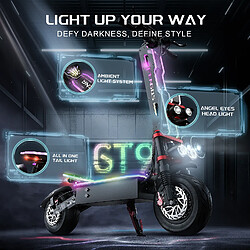 Avis Trottinette Electrique Pliable GT9 Moteur 7000W - Batterie 60V 38Ah Autonomie 120km siège