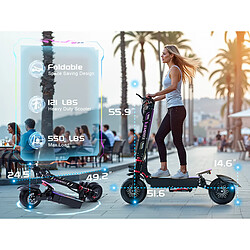 Trottinette Electrique Pliable GT9 Moteur 7000W - Batterie 60V 38Ah Autonomie 120km siège pas cher
