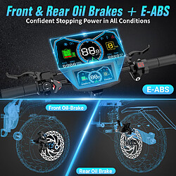 Avis Trottinette électrique FENGQS GT7,Moteurs 5600W batterie 60V 27Ah,80KM,Vitesse 65km/h