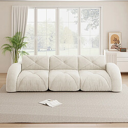 Avis STILVORA Canapé modulable beige clair en chenille sans cadre