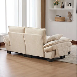 Acheter STILVORA Canapé 2 places 190/73/84 cm beige en velours côtelé avec USB-C