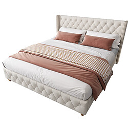 Acheter Lit Double 180x200 cm Modenvie sommier inclus Beige