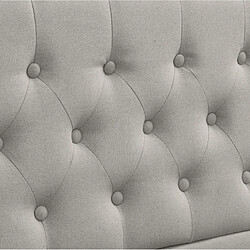 Lit Coffre 140x200 cm - Modenvie - rangement sans matelas - Lin coton - Gris pas cher