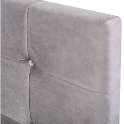Lit Coffre 140x200 cm Modenvie rangement hydraulique velours gris pas cher