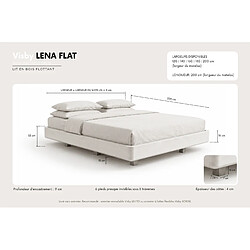 Avis Visby Lit flottant en hêtre massif LENA FLAT / 200x200 cm, couleur naturelle