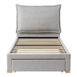 Acheter Lit Enfant 90x200 cm - Modenvie - rangement avec sommier inclus - Chenille Gris