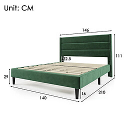 Avis Lit Double Modenvie 140x200 cm avec sommier et matelas 7 zones