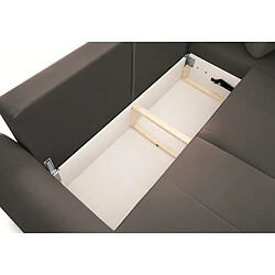 SELSEY - Canapé d'angle Olido – velours beige foncé pas cher