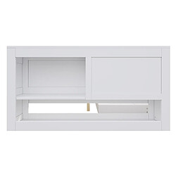Acheter Lit Enfant 140x200 cm - Modenvie - rangement avec sommier - MDF - Blanc
