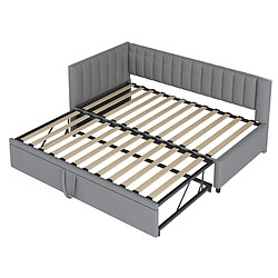 Acheter Canapé-Lit Gigogne Modenvie 90x200 cm - gain de place - Velours Gris