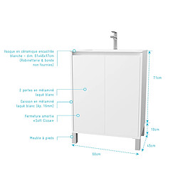 Acheter Aurlane Meuble salle de bain 60 cm
