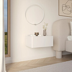 Avis SELSEY - Table de chevet suspendue Olio – 50 cm – Blanc