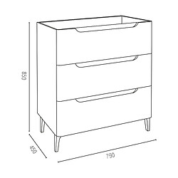 Aurlane Meuble salle de bain 80 cm pas cher