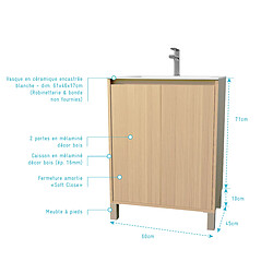 Acheter Aurlane Meuble salle de bain 60 cm