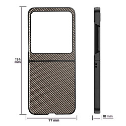 Avizar Coque pour Motorola Razr 70 Effet Fibres de Carbone Rigide Beige pas cher