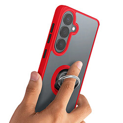 Avizar Coque Translucide Magnétique avec Anneau Rotatif 360° pour Galaxy S26 Rouge pas cher